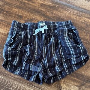 Billabong Navy and Light Blue Striped Athletic Shorts